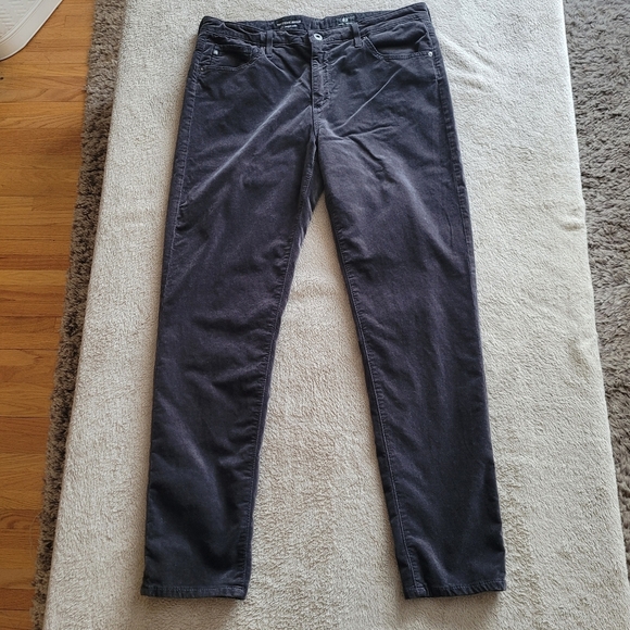 Ag Adriano Goldschmied The Stevie Ankle Slim Straight velvet jeans size 31 - Picture 4 of 13